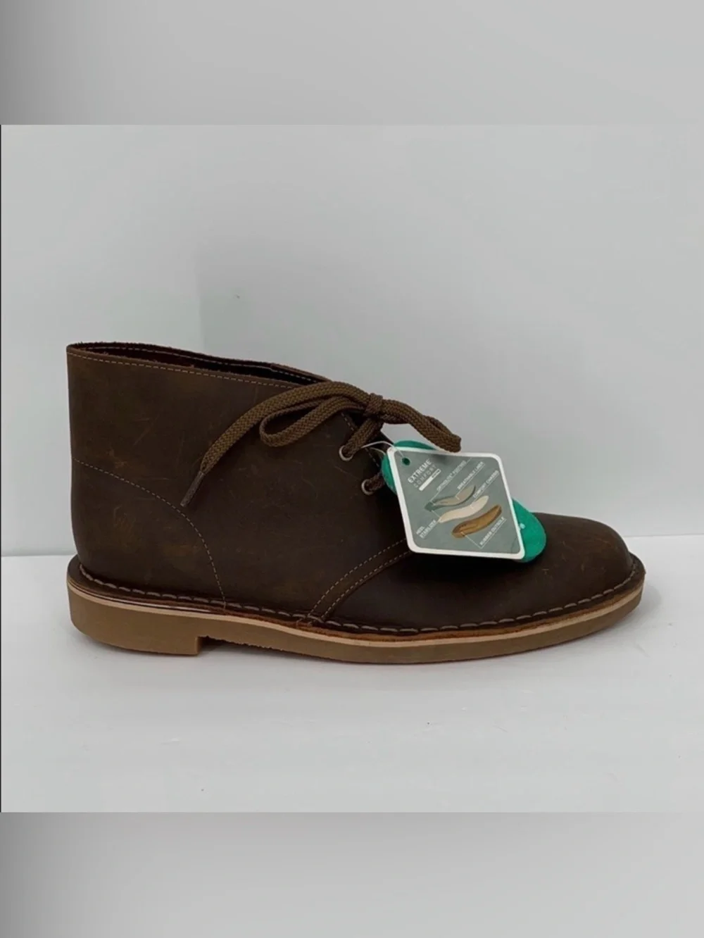 Clarks Bushacre Chukka ankle boot shoe oiled brown leather distressed men 8.5